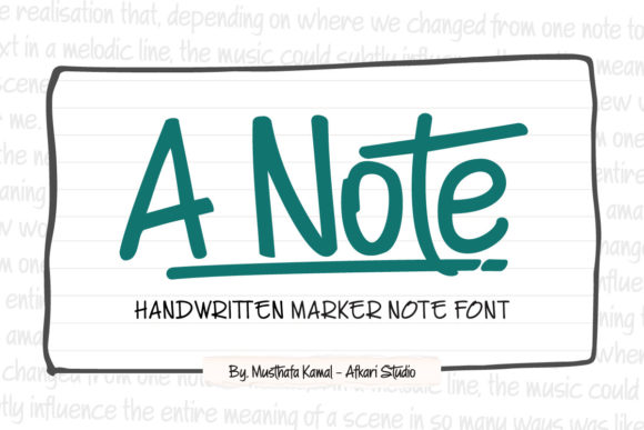 A Note: The Handwritten Font That Elevates Digital Marketing Design