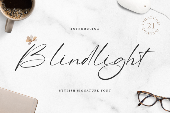 Blindlight: A Contemporary Script Font for Elegant Editorial Design