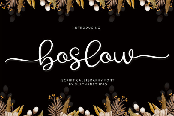 Boslow: A Playful Script Font for Brand Identity