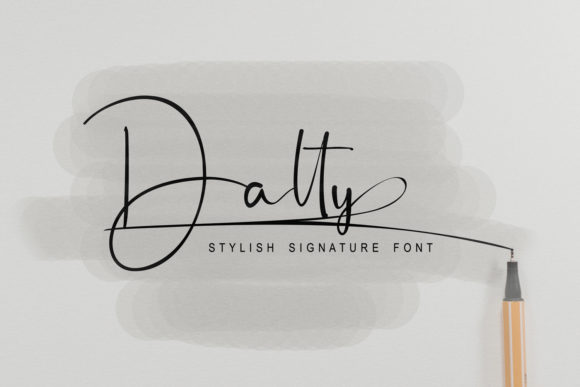 Dalty: A Graceful Script Font for Handmade Labels, Invitations, and More
