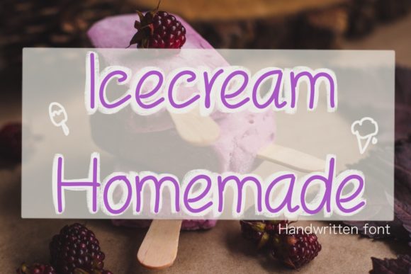 Icecream Homemade: A Sweet Script Font for Romantic Editorial Designs