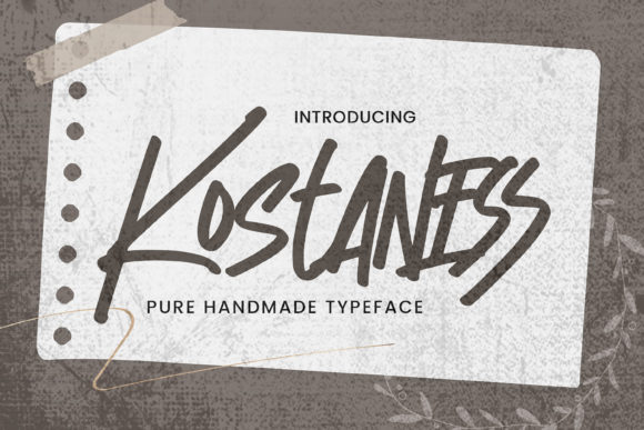 Kostaness: A Handwritten Font for Authentic Editorial Design