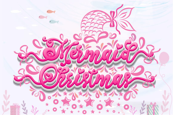 Mermaid Christmas: A Chic & Cheerful Font for Festive Branding Projects
