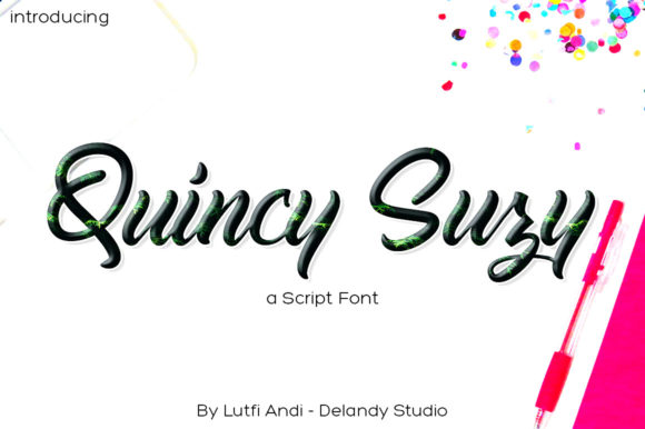 Quincy Suzy: A Refined Script Font for Editorial Design