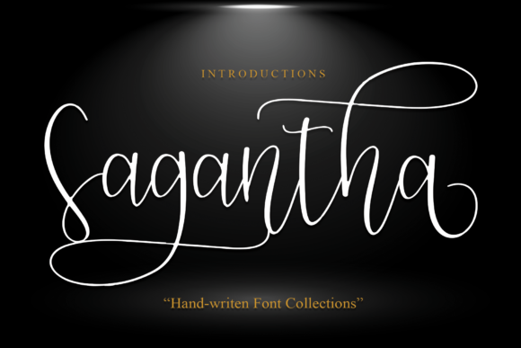 Sagantha: A Refined Script Font for Makers and Creative Sellers