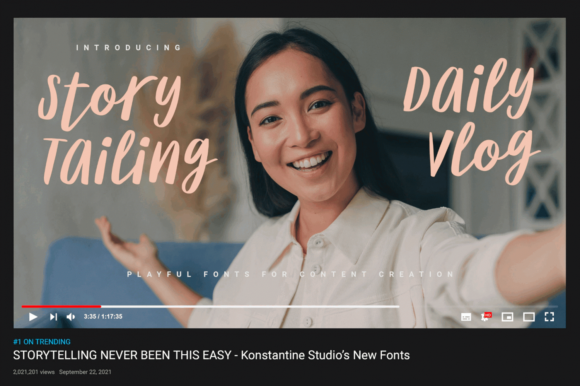 Story Tailing: An Elegant Script Font for Editorial Design